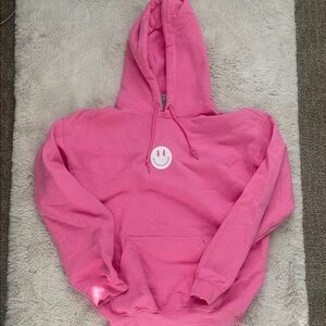 Pink Hoodie with Smiley Face